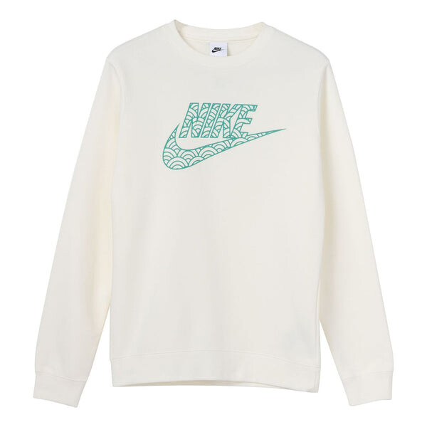 Толстовка Men's Nike Logo Casual Sports Round Neck Pullover White, белый