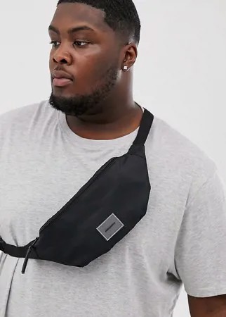Черная сумка-кошелек на пояс ASOS DESIGN Plus-Черный