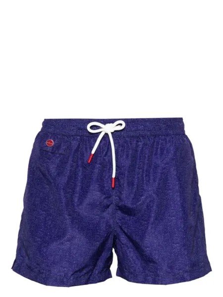 Kiton плавки-шорты с абстрактным принтом, синий