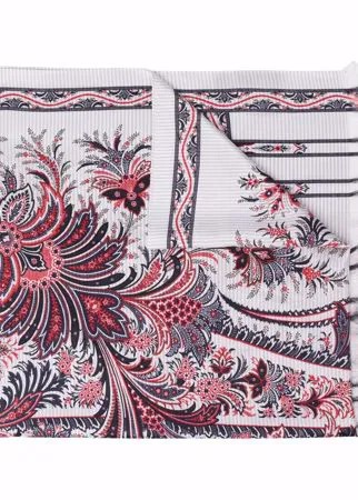 ETRO шелковый платок с цветочной вышивкой