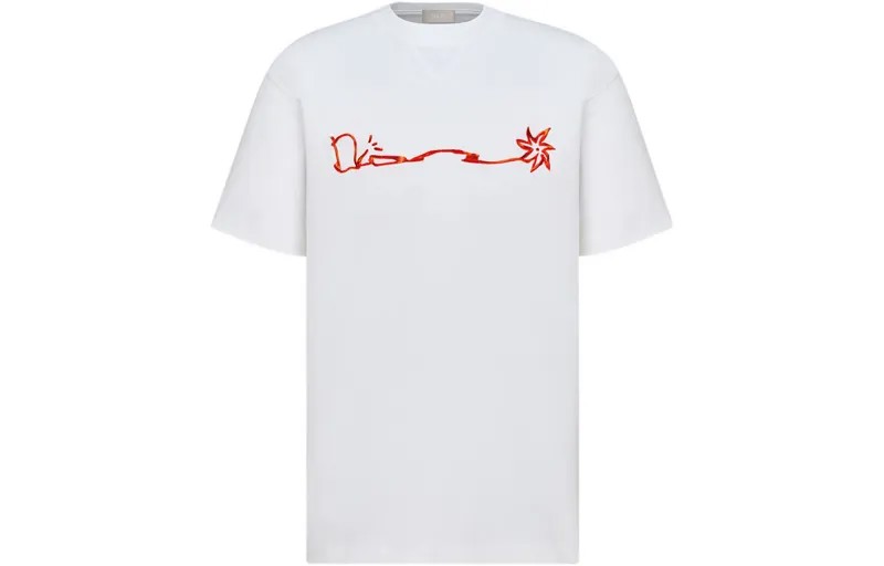 Travis Scott X Travis Scott Футболка мужская белая Dior, белый