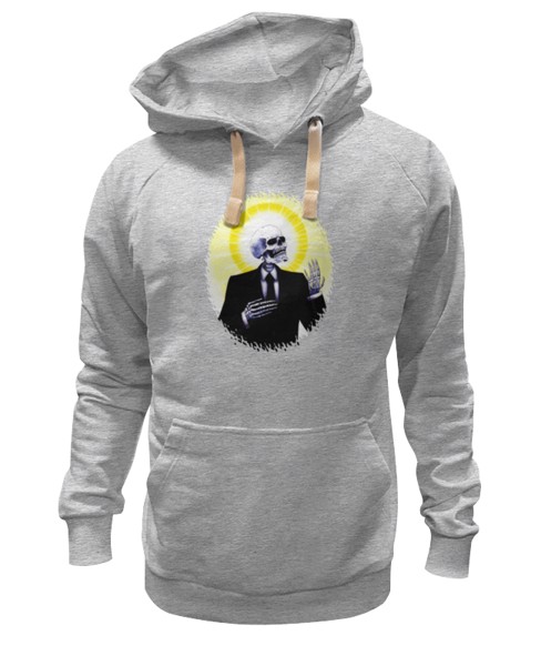 Худи Printio Holy skeleton серое 2XL