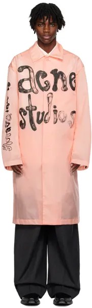 Розовое складное пальто Персиковое Acne Studios
