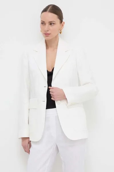 Пиджак из смесового льна Weekend Max Mara, бежевый