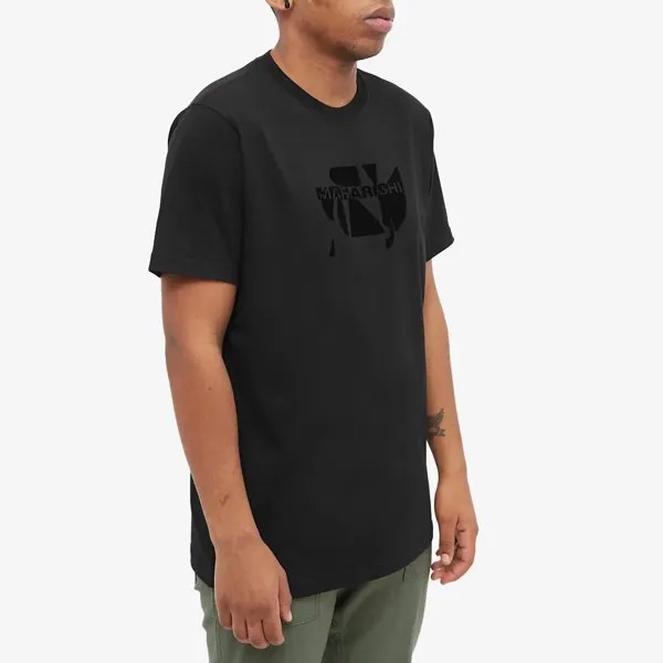 Maharishi Футболка Кубист из флока, черный