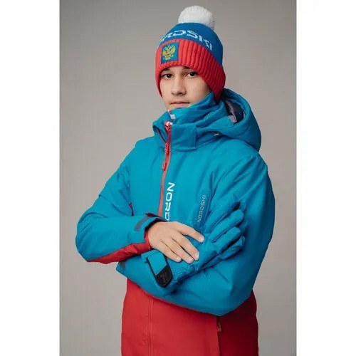 Куртка Nordski для мальчиков, размер 152, красный, голубой