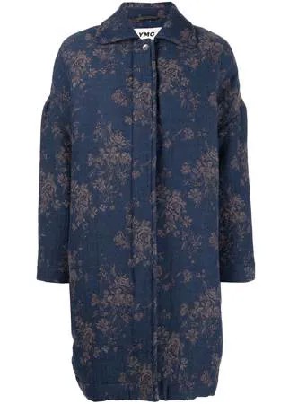 YMC пальто-кокон с цветочной вышивкой