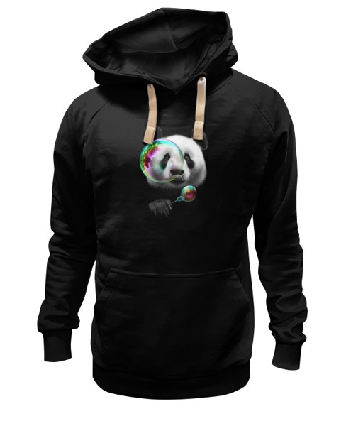 Худи Printio Панда черное 3XL