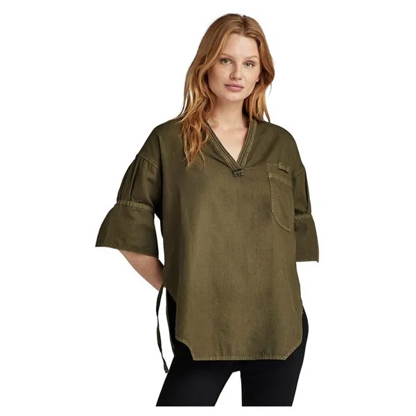Рубашка с коротким рукавом G-Star Woven Tunic, зеленый