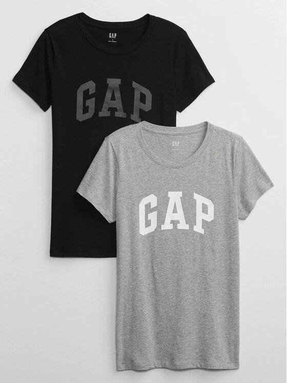 Комплект из 2 футболок стандартного кроя Gap, серый