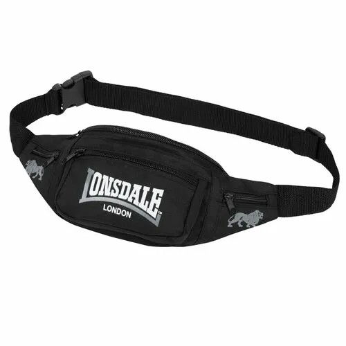 Сумка поясная LONSDALE Поясная сумка Lonsdale Hip черная, фактура зернистая, черный