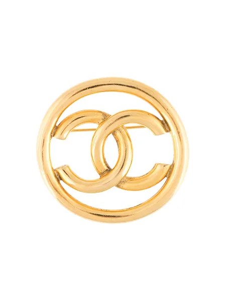 Chanel Pre-Owned брошь 1993-го года с логотипом CC