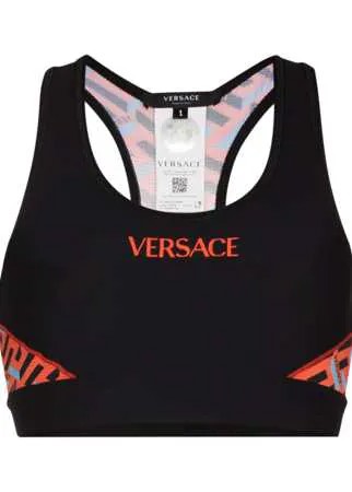 Versace спортивный бюстгальтер с логотипом