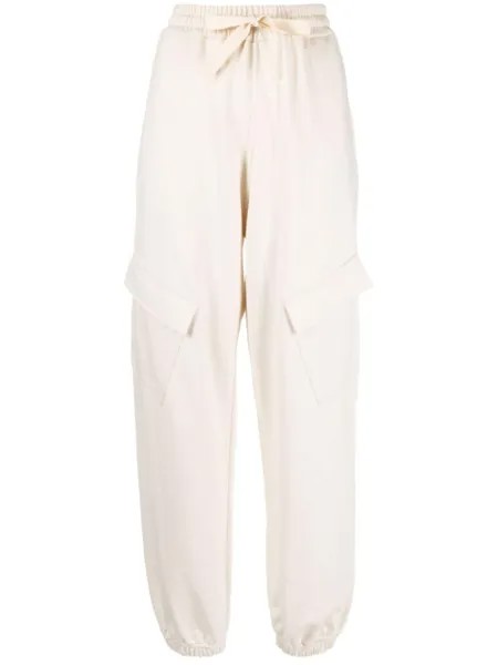 Jil Sander спортивные брюки с кулиской, нейтральный цвет