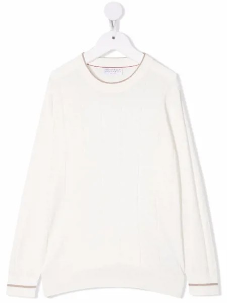 Brunello Cucinelli Kids джемпер тонкой вязки