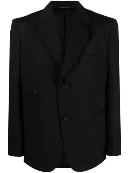 Yohji Yamamoto шерстяной однобортный пиджак, черный
