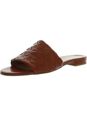 AQUATALIA Женские коричневые кожаные шлепанцы Talia Toe Block Heel Slip On 6,5 M