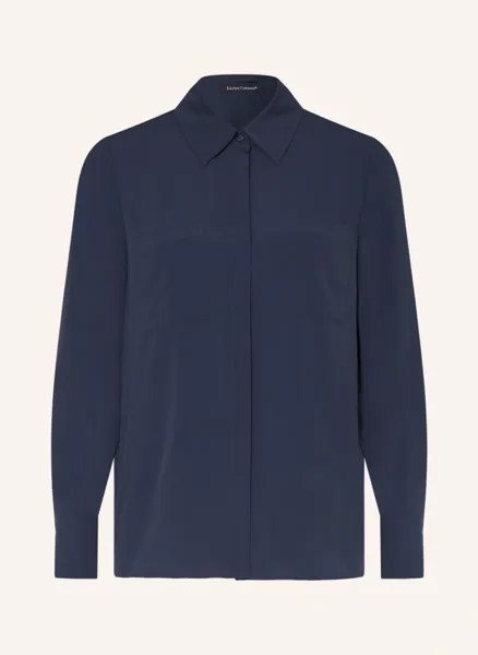 Блуза-рубашка из шелка Luisa Cerano, синий