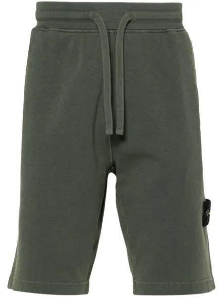 Stone Island спортивные брюки с нашивкой Compass, зеленый