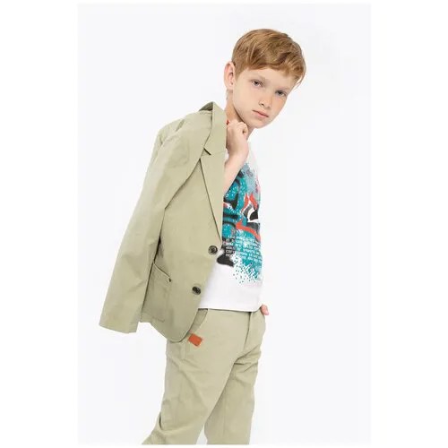 Пиджак для мальчика шалуны 203081 оливковый 36, 140