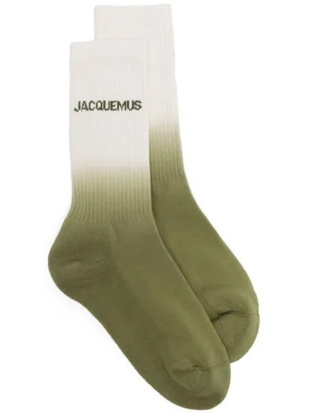 Jacquemus носки Les Chaussettes Moisson с эффектом градиента, зеленый