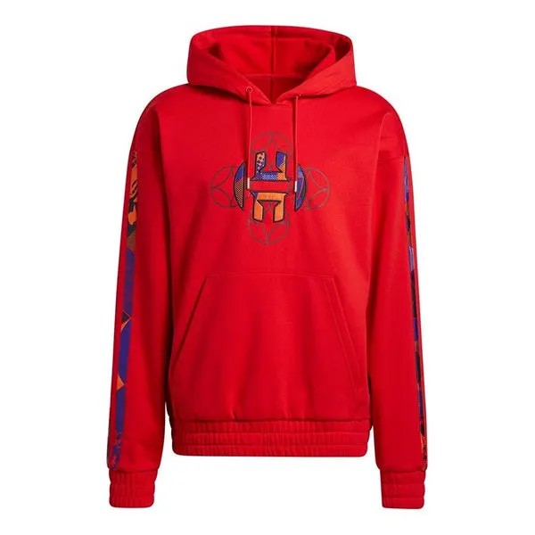 Толстовка adidas Mic Harden Po Logo Basketball Sports Fleece Lined Red, красный