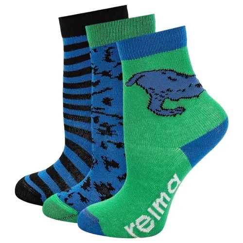 Носки Reima 3 пары, размер 22, синий, зеленый