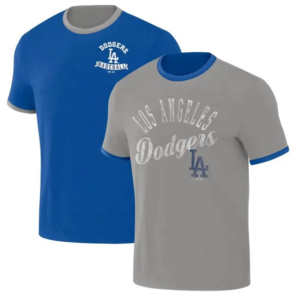 Мужская двусторонняя футболка Darius Rucker Collection от Fanatics Royal/Gray Los Angeles Dodgers Two-Way Ringer