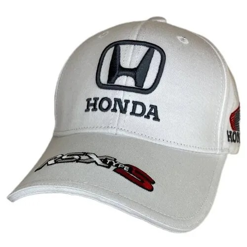 Бейсболка Honda Кепка Хонда бейсболка мужская женская, размер 55-58, белый