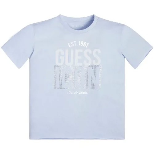 Футболка GUESS, хлопок, размер 128, синий