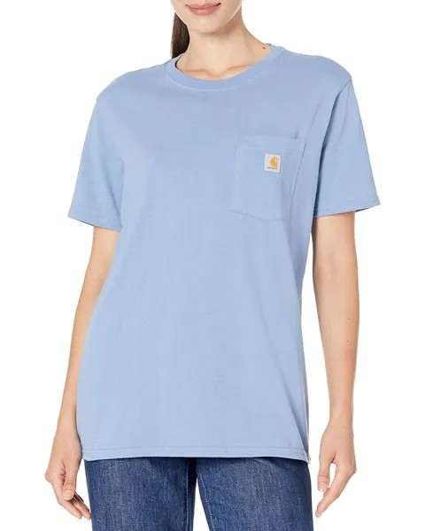 Футболка Carhartt WK87 Workwear Pocket Short Sleeve, цвет Skystone