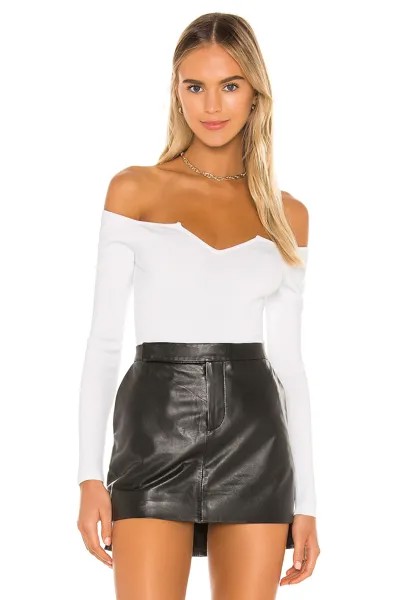 Боди superdown Ashton V Neck, белый