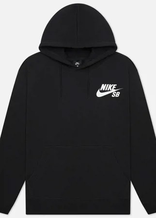 Мужская толстовка Nike SB Icon Essential Logo Hoodie, цвет чёрный, размер M