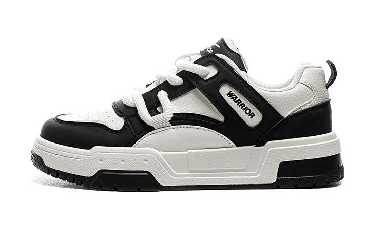 Кроссовки WARRIOR Skateboarding Shoes Women's Low-top Beige/Black, бежевый/черный