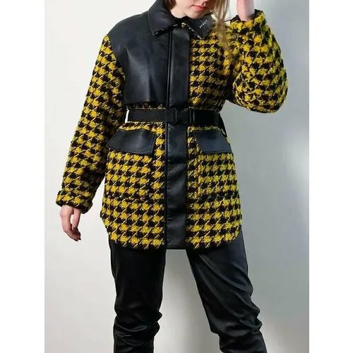 Пальто, размер 158, желтый