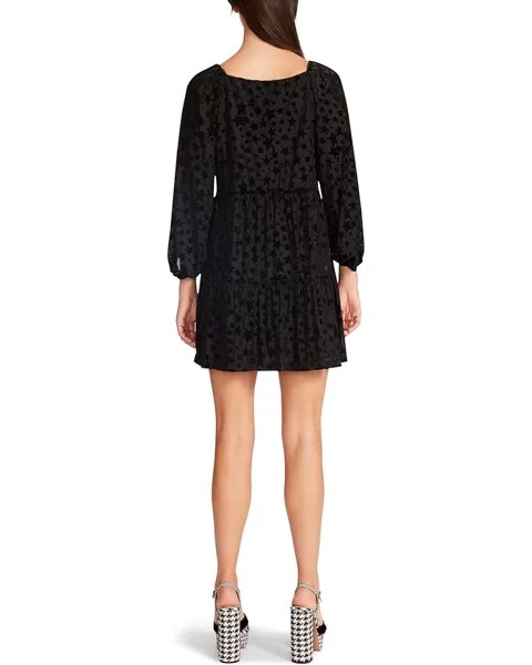 Платье Betsey Johnson Star Burnout Velvet Tiered Dress, черный