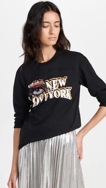 Футболка 3.1 Phillip Lim Eye Love NY Embeliished Relaxed, черный