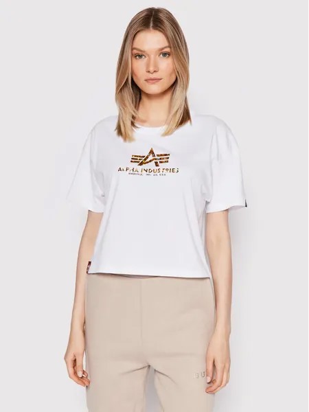 Футболка свободного кроя Alpha Industries, белый