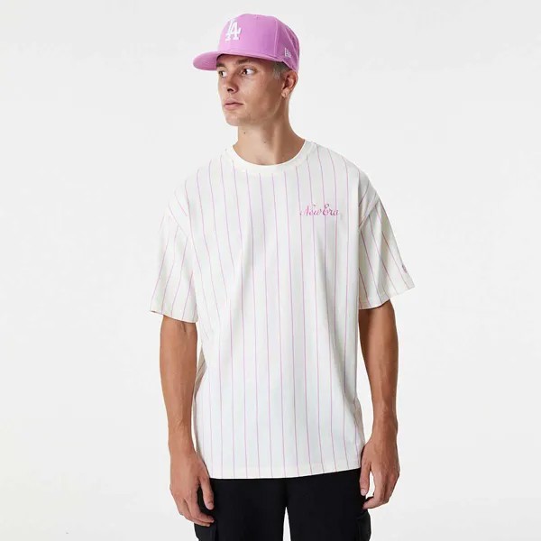 Футболка BRANDED PINSTRIPE OVERSIZED T-SHIRT New Era, цвет Grau