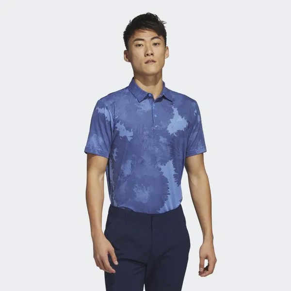 Рубашка-поло для гольфа с цветочной сеткой ADIDAS, цвет blau