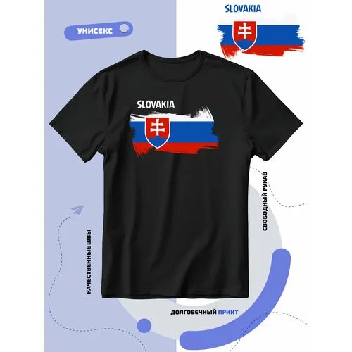 Футболка SMAIL-P флаг Словакии, размер 6XL, черный
