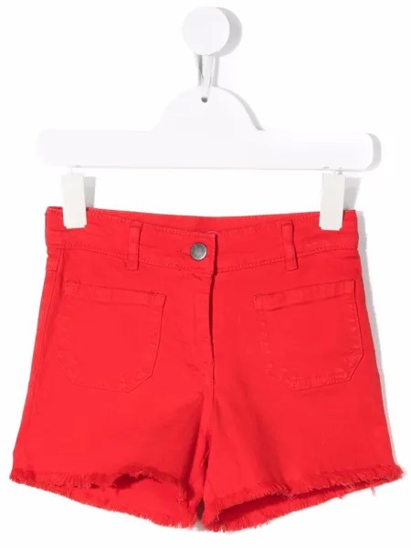Stella McCartney Kids шорты с необработанным краем