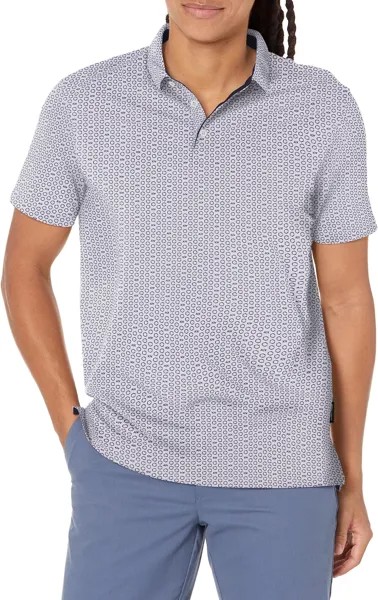 Рубашка-поло All Over Micro Print Polo Armani Exchange, цвет White Micro Exagon