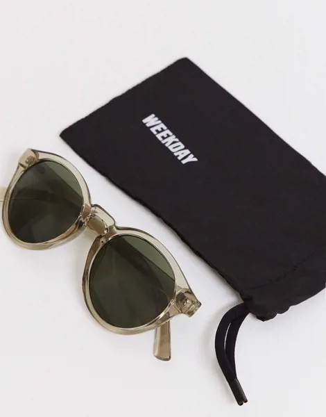 Солнцезащитные очки в круглой оправе Weekday-Neutral