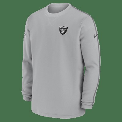 Топ Nike Las Vegas Raiders Sideline Coach Men’s NFL Long-Sleeve Top, серый