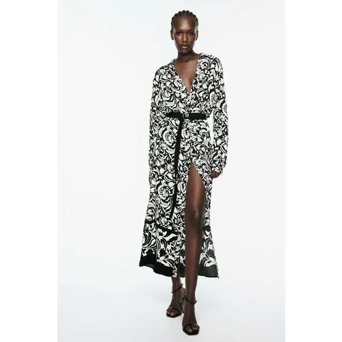 Сарафан Zara, размер XS, белый, черный