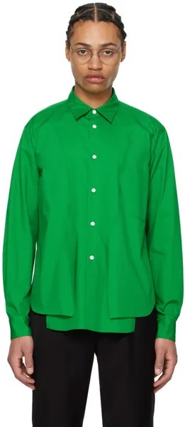 Зеленая рубашка с вентиляцией Comme Des Garcons