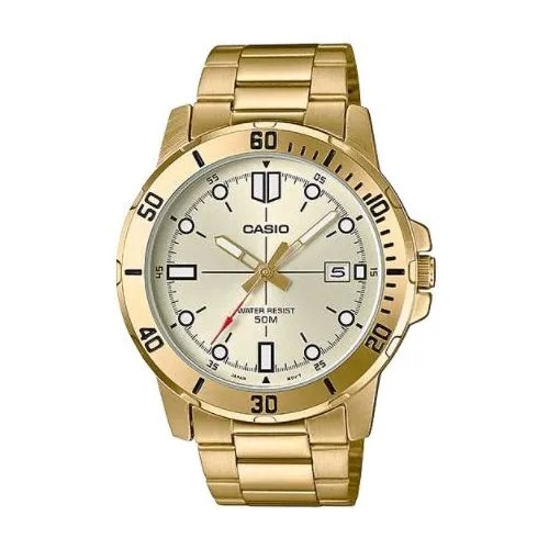 Наручные часы CASIO Collection MTP-VD01G-9E, золотой, бежевый