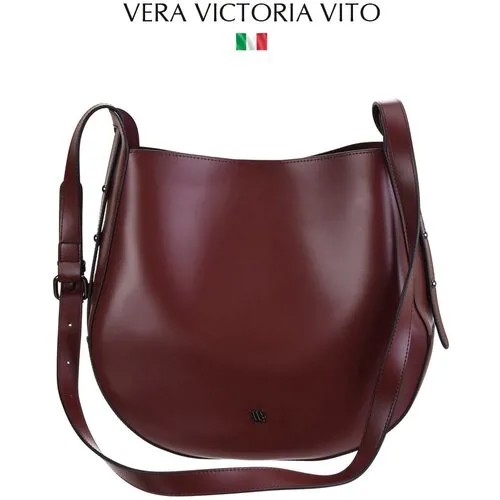 Сумка  кросс-боди Vera Victoria Vito, фактура гладкая, бордовый