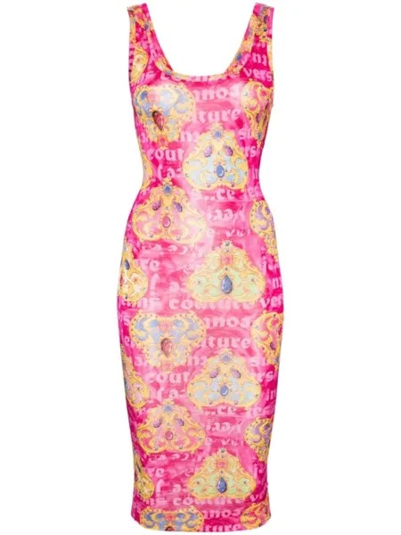 Versace Jeans Couture платье с принтом Heart-Couture, розовый